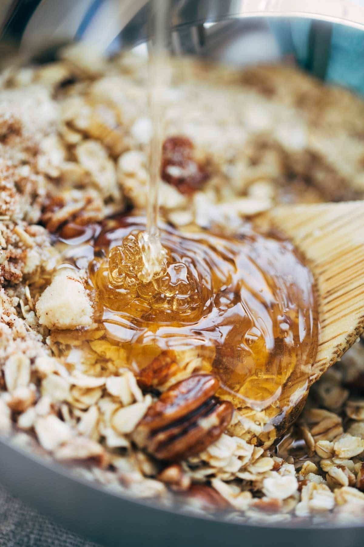 Honey drizzle.