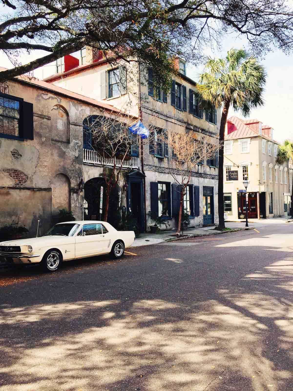 Street with a car.